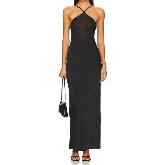 NEW IRO borra lace maxi dress in black - www.souklhad.com
